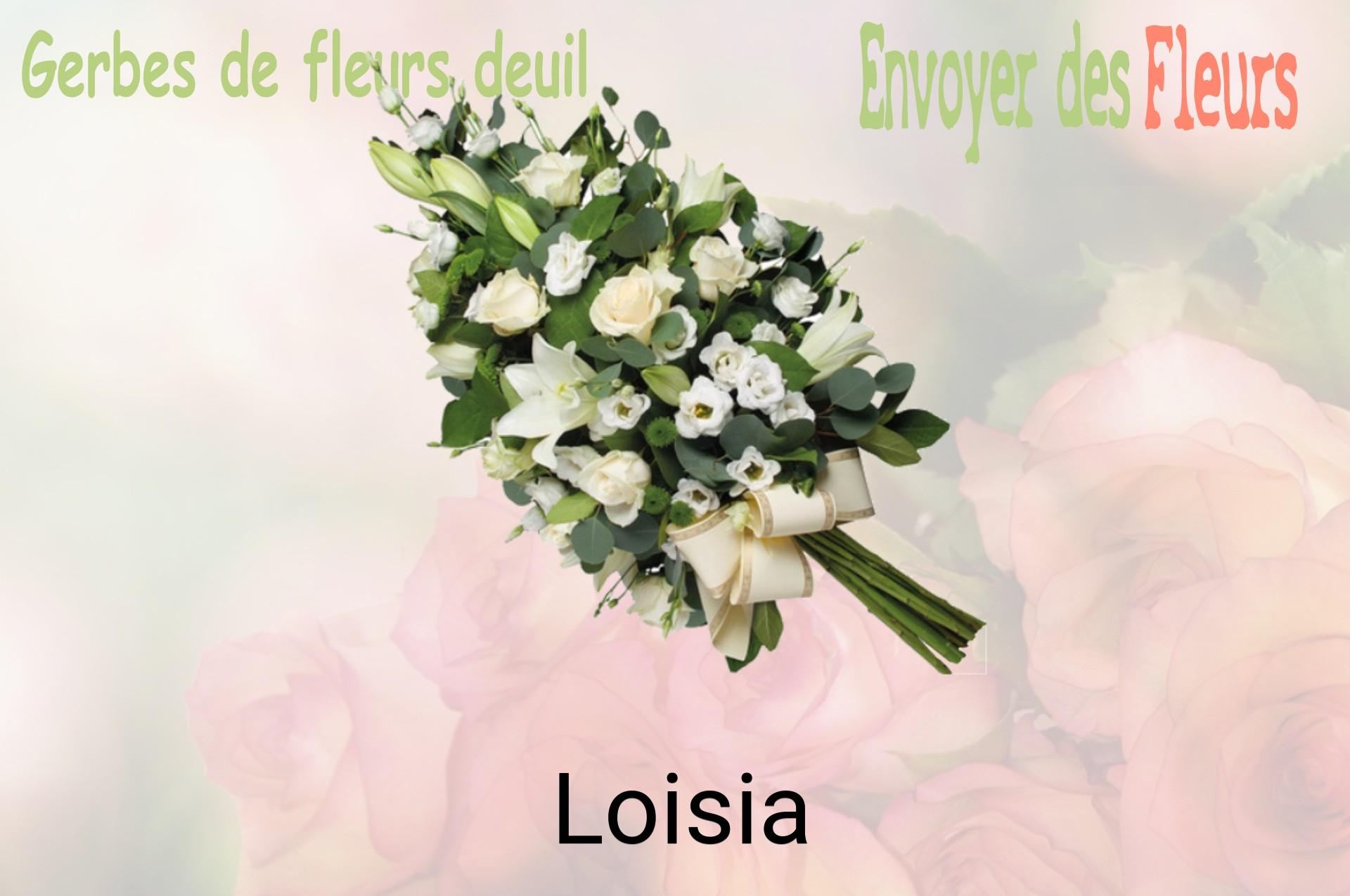 Gerbe de fleurs de deuil livrée à Loisia